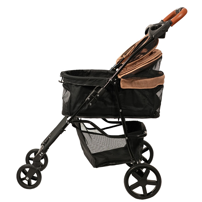 Коляска прогулочная Mr.Kranch для собак и кошек (макс. нагрузка 15 кг) бежевая