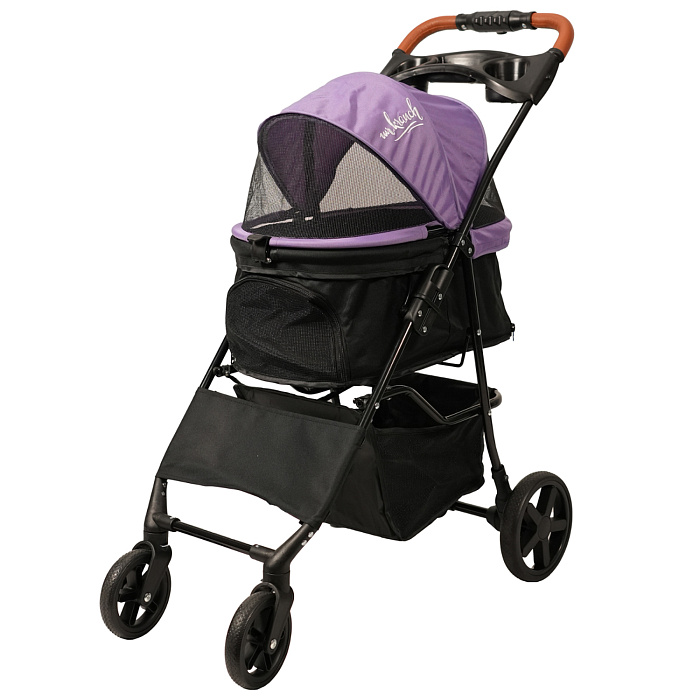 Коляска прогулочная Mr.Kranch для собак и кошек (макс. нагрузка 15 кг) фиолетовая