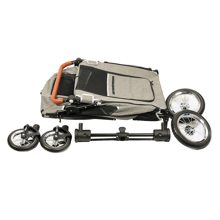 Коляска прогулочная Mr.Kranch для собак и кошек большая выставочная (макс. нагрузка 55 кг) серая