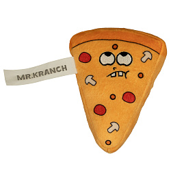 Игрушка Mr.Kranch для собак Кусочек пиццы с пищалкой 11см