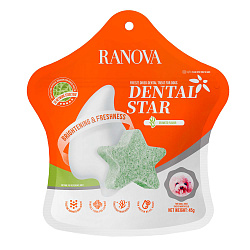 Лакомство Ranova для собак сублимированное Звёздочка для зубов с курицей и морскими водорослями, 45 г