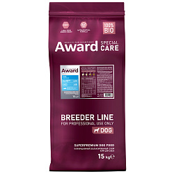 Сухой корм AWARD PFB SPECIAL CARE HYPO PUPPY со свежей белой рыбой для щенков от 1мес, беременных и кормящих собак всех пород,склонных к аллергии 15кг