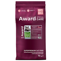 Сухой корм AWARD SPECIAL CARE Weight Control для взрослых стерилизованных кошек для контроля веса со свежим мясом кролика 10кг