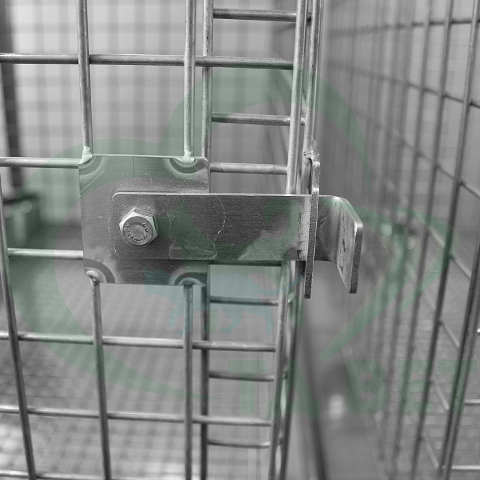 ТД ВЕТ Стеллаж с 15 подвесными клетками для лаб.кроликов 2000х500(650)х1720h