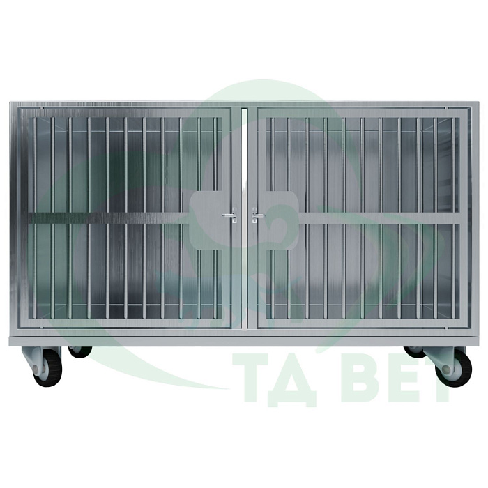 ТД ВЕТ Optima 1 Клетка с полипропиленовой перегородкой 1200х600х600(720)h с колесами