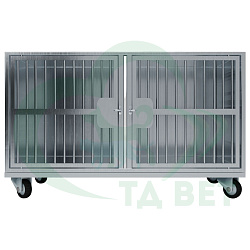 ТД ВЕТ Optima 1 Клетка с полипропиленовой перегородкой 1200х600х600(720)h с колесами