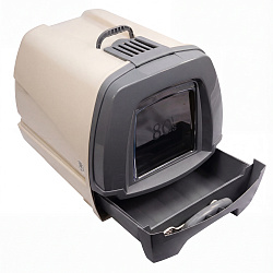 Био-туалет MPS 80'S MAXI для крупных кошек с выдвижным лотком 62х47х49см, серый