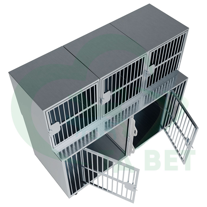 ТД ВЕТ Optima 5 Модуль на 5 клеток 1800х750(600)х1440(1540) мм с колесами.