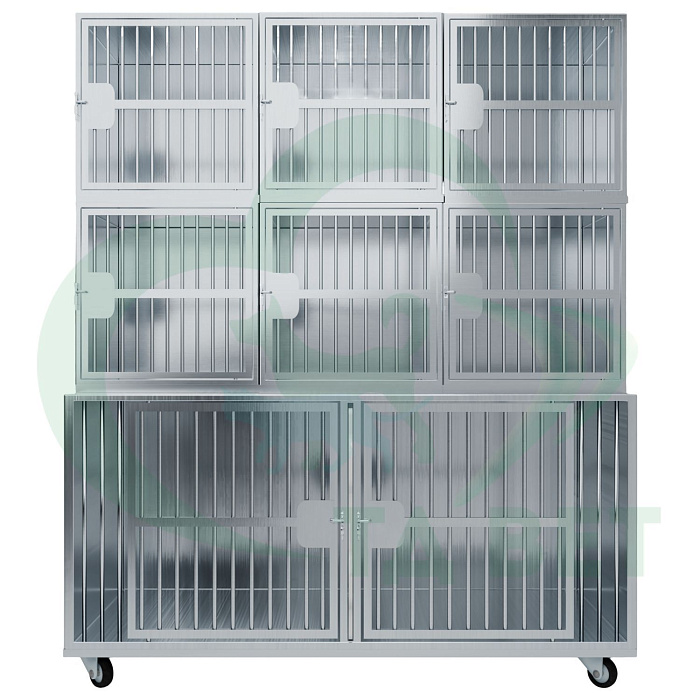 ТД ВЕТ Optima 8 Модуль на 8 клеток 1800х750(600)х2060(2160) мм с колесами
