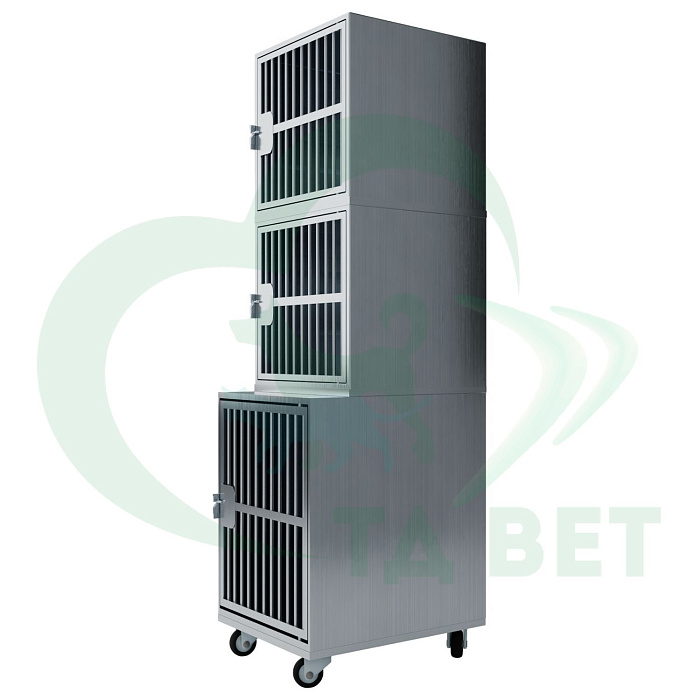 ТД ВЕТ Optima 3.1 Модуль на 3 клетки 600х750(600)х2060(2160) мм с колесами