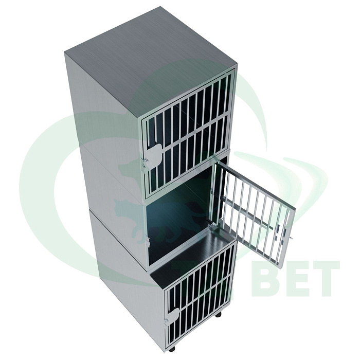 ТД ВЕТ Optima 3.1 Модуль на 3 клетки 600х750(600)х2060(2160) мм с колесами