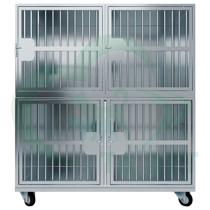 ТД ВЕТ Optima 4 Модуль на 4 клетки 1200х750(600)х1440(1540) мм с колесами