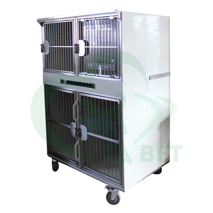 ТД ВЕТ Модуль из 4 клеток из полипропилена, разборный 1100х700х1450(1610)h