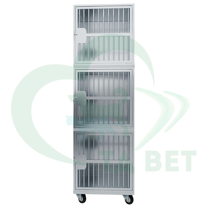 ТД ВЕТ Optima 3 Модуль на 3 клетки 600х600х1860(1960) мм с колесами.