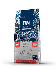 Сухой корм VIDA NATIVA для взрослых собак средних и крупных пород из ягненка с бурым рисом 12 кг
