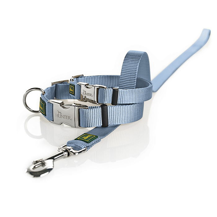 Hunter ошейник для собак ALU-Strong Vario Basic XL (45-65 см), нейлон с металлической застежкой, голубой