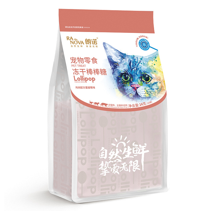 Лакомство Ranova для кошек CN сублимированное на палочке с клюквой, 1,4 г х 10 шт