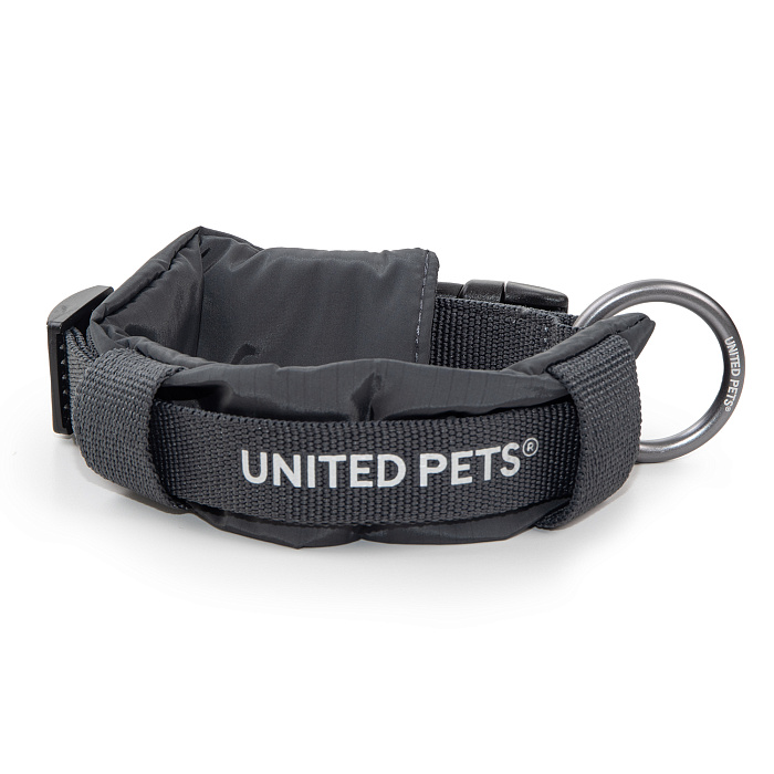 Ошейник United Pets с мягкой подкладкой для собак Citylife S 15 x 30-40 см черный