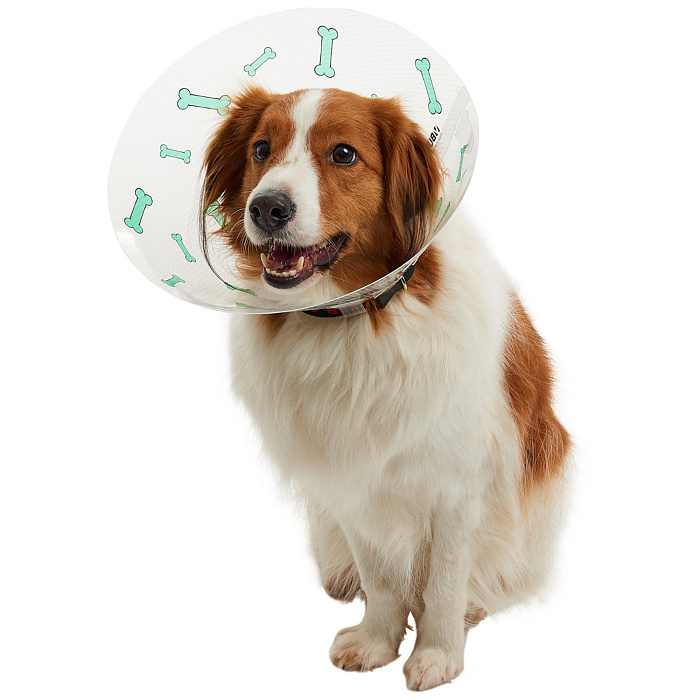 KRUUSE (из наличия) Воротник с дизайном (зеленые кости) 15 см СКИДКА 80%