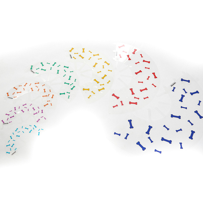 KRUUSE (из наличия) Воротник с дизайном (красные кости) 25 см СКИДКА 80%