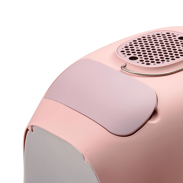 United Pets био-туалет "Minù" в комплекте с совочком, пакетами для уборки и угольным фильтром 40х40х50 см, розовый/серый СКИДКА 50%