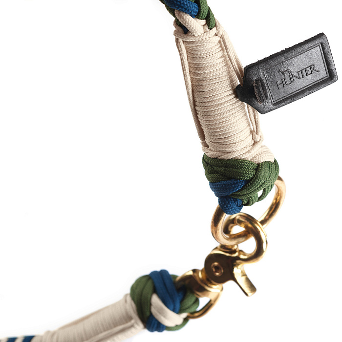 Hunter oшейник для собак Tinnum 50 / M-L (50 см) синий с зеленым СКИДКА 50%