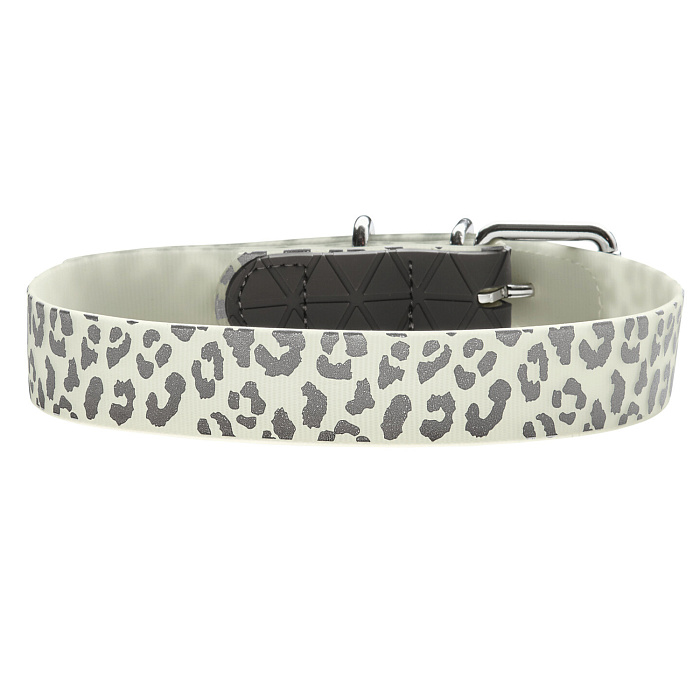Hunter ошейник для собак флуоресцентный Convenience Reflect Glow 45 / S-M (33-41см), леопардовый принт СКИДКА 50%