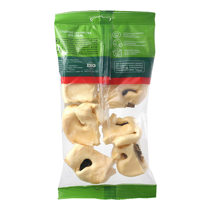 Лакомство TiTBiT Нос бараний конвертик для собак с рубцом бараньим 40 г