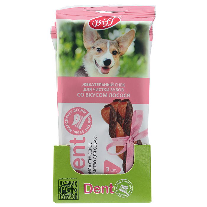 Лакомство TiTBiT Жев снек DENT со вкусом лосося для собак мелких пород 40г
