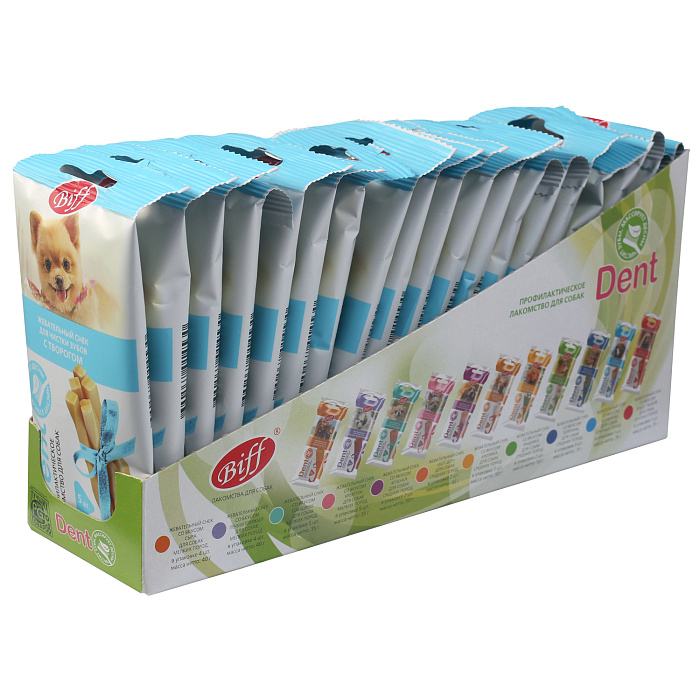 Лакомство TiTBiT Жевательный снек DENT с творогом для собак мини пород 30 г