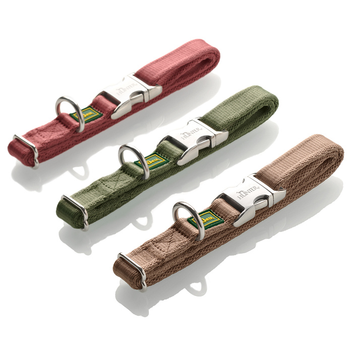 Hunter ошейник для собак ALU-Strong Inari S (30-45 см) нейлон с металлической застежкой пепельная роза