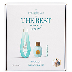 ISB The Best line Набор Pegasus шампунь для длинной шерсти 550 мл, кондиционер 120 мл + парфюм 2 мл в подарок СКИДКА 40%