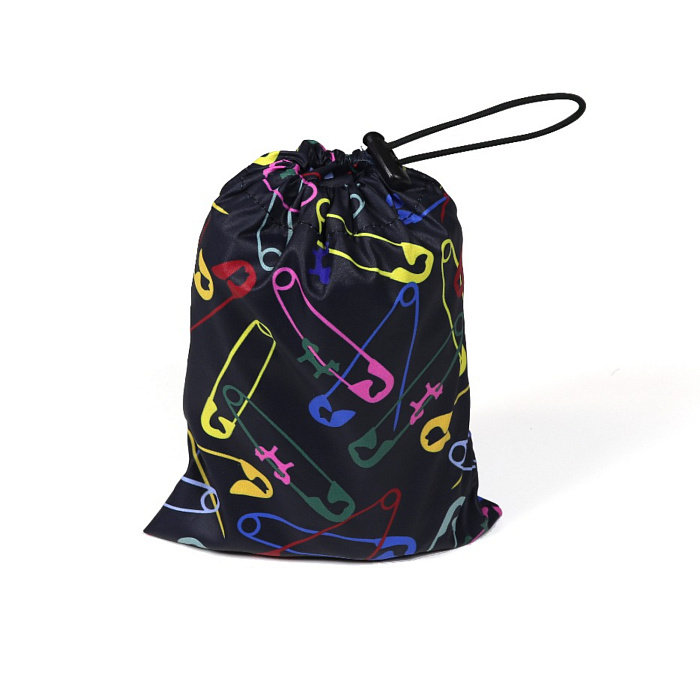 Дождевик United Pets для собак Easy 36, черный с разноцветными булавками