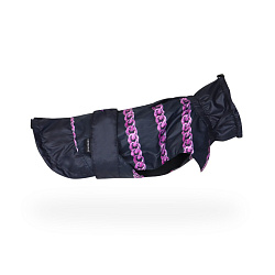 Дождевик United Pets для собак Easy 40, черный с розовым рисунком СКИДКА 30%