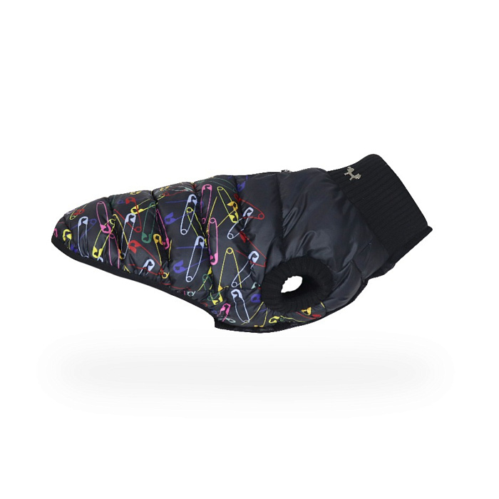 Куртка United Pets для собак Polar 30, черный с разноцветными булавками