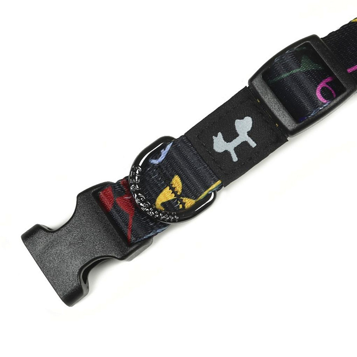 Ошейник United Pets для собак Complete me S 16 x 260/400mm, черный с разноцветными булавками