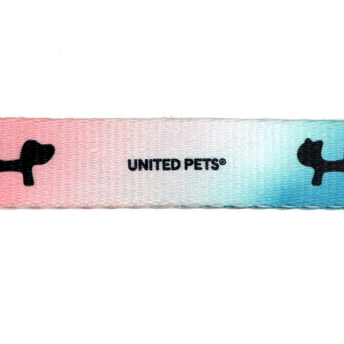 Ошейник United Pets для собак Complete me S 16 x 260/400mm, розово-голубой тай-дай