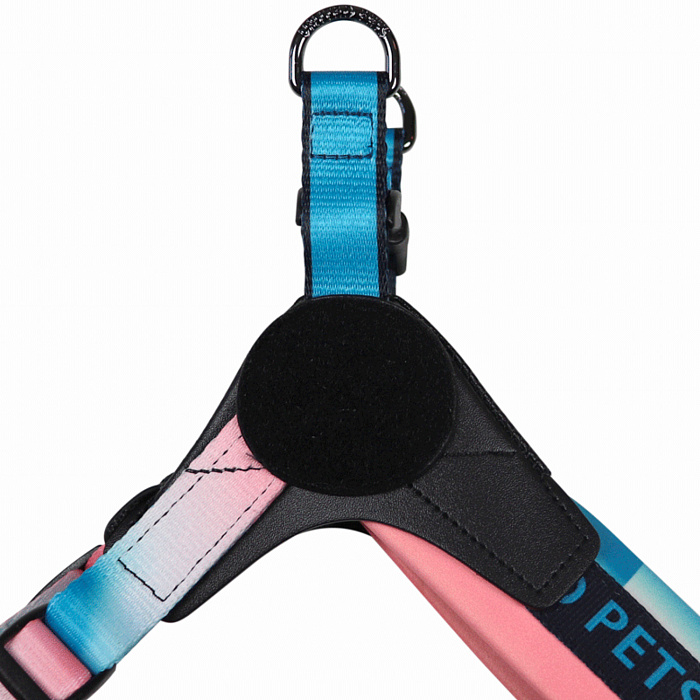 Шлейка United Pets для собак Complete me 1.5 - XS 34-42, розово-голубой тай-дай