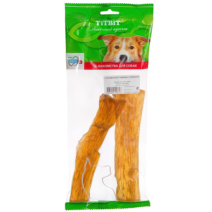 Лакомство TiTBiT Сухожилия говяжьи средние - мягкая упаковка 95 г