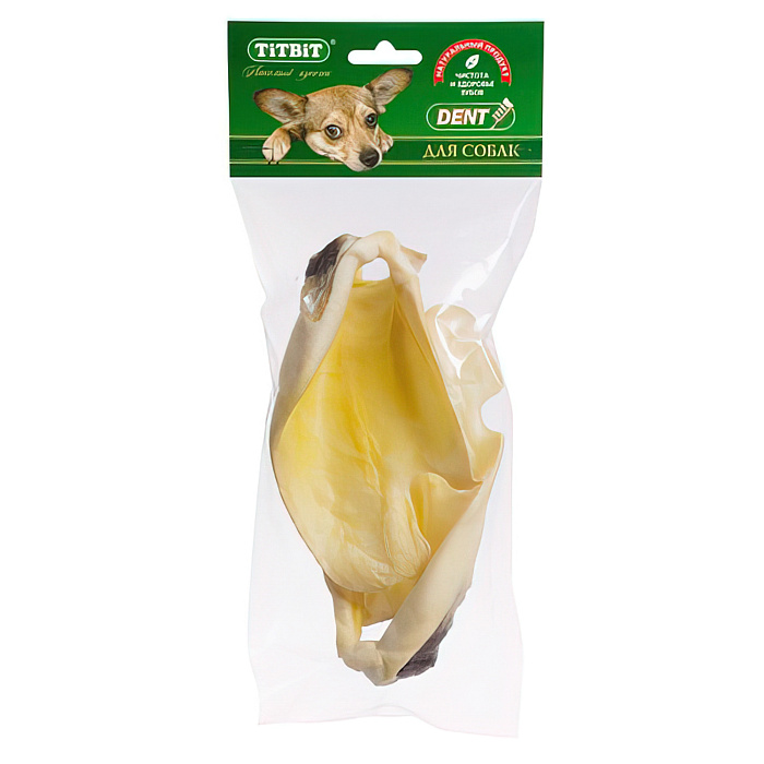 Лакомство TiTBiT Ухо говяжье 2 - мягкая упаковка 60 г