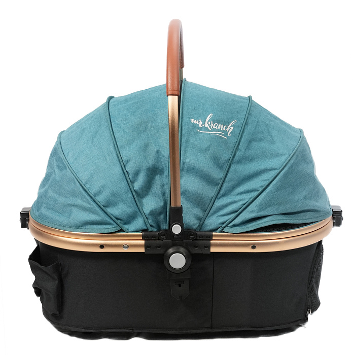 Коляска прогулочная Mr.Kranch для собак и кошек большая с амортизацией (макс. нагрузка 20 кг) голубая