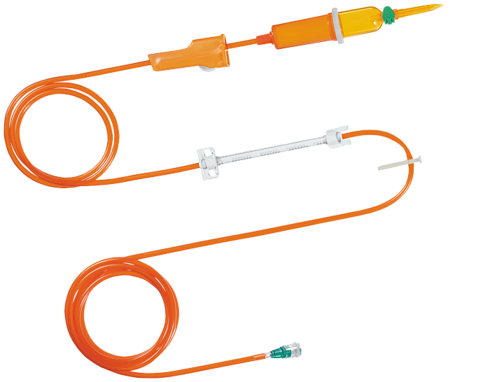 B.Braun Магистраль Инфузомат Спэйс Сэйфсет 250 см, светозащитная, оранжевая