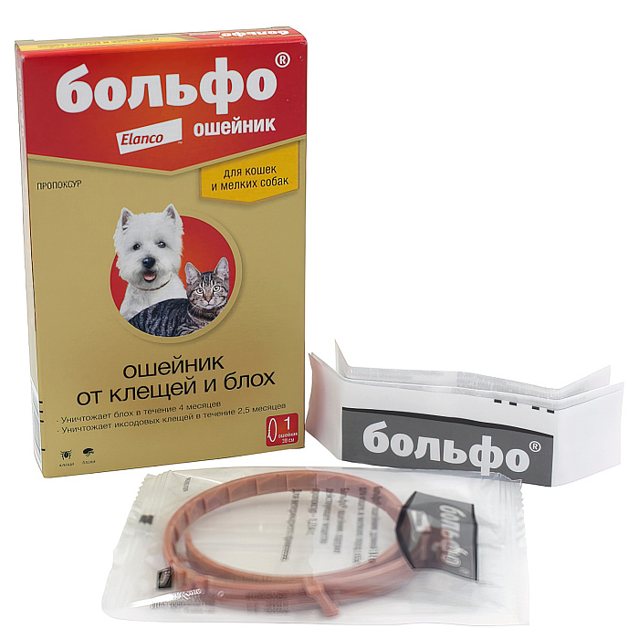 Bayer Больфо ошейник от блох 38 см для мелких собак и кошек