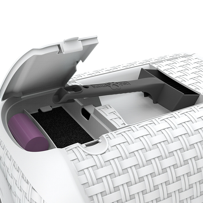 BAMA PET био-туалет для кошек PRIVE 42х50,5х39,6h см, светло-серый СКИДКА 40%