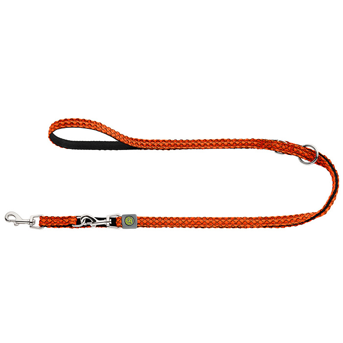 Hunter поводок-перестежка для собак Hilo 15 / 200 нейлон оранжевый СКИДКА 50%