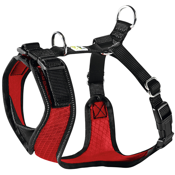 Hunter шлейка для собак Manoa XS (35-41 см) нейлон / сетчатый текстиль красный СКИДКА 40%