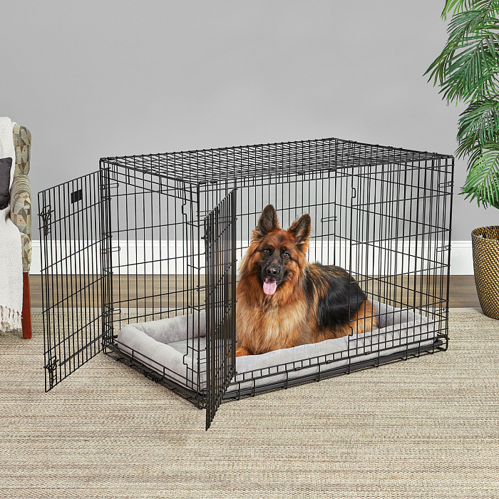 Клетка MidWest Life Stages для собак 124х79х82h см, 2 двери, черная СКИДКА 40%