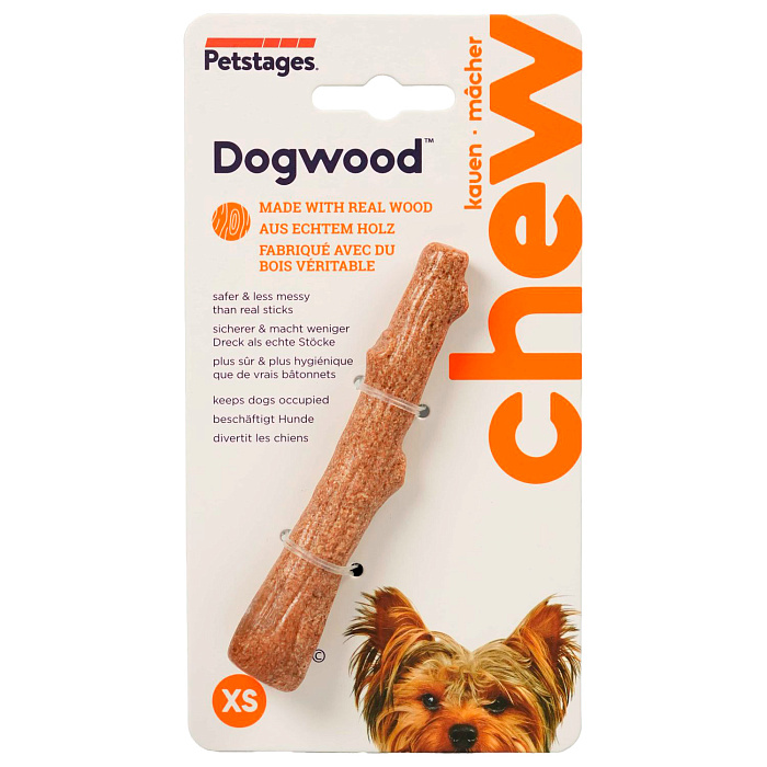Petstages игрушка для собак Dogwood палочка деревянная 10 см очень маленькая