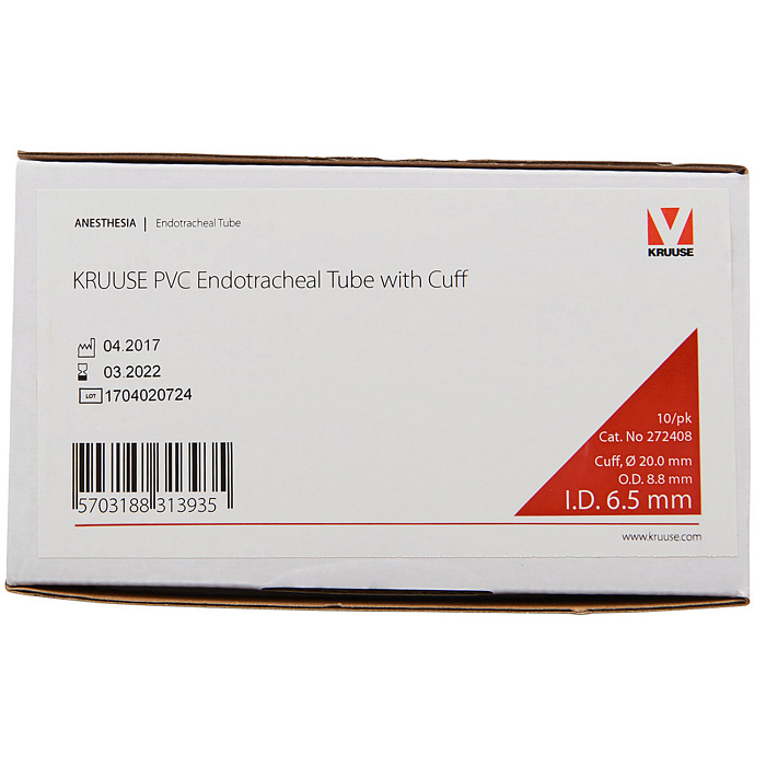 KRUUSE эндотрахеальная трубка с манжетой 6,5 мм.