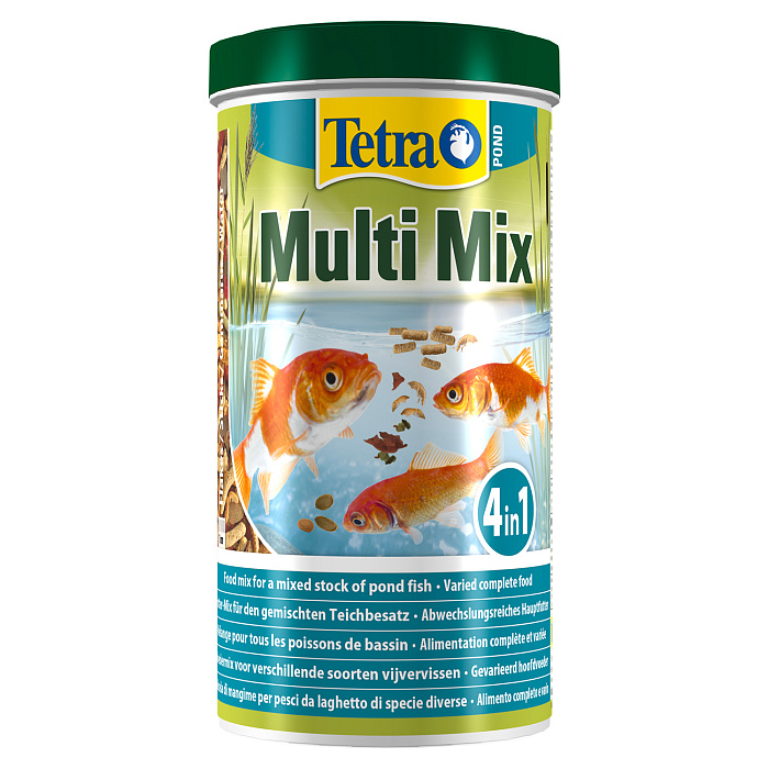 Tetra Pond MultiMix корм для пруд.рыб (гранулы, хлопья, таблетки, гаммарус) 1 л